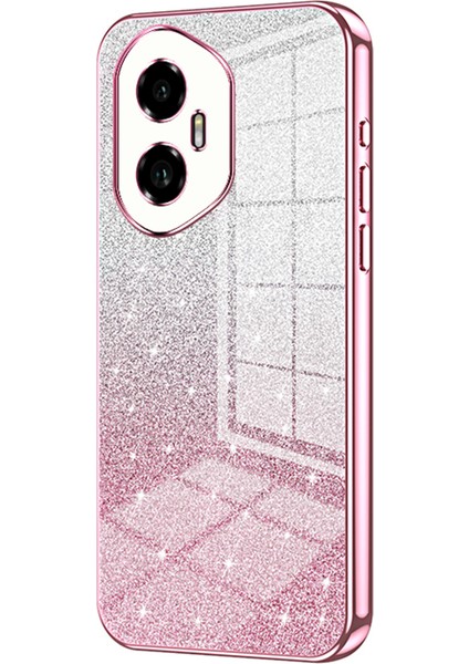 Honor 300 Kılıf Galvanik Degrade Parıltılı Tpu Telefon Kılıfı-Pembe (Yurt Dışından)