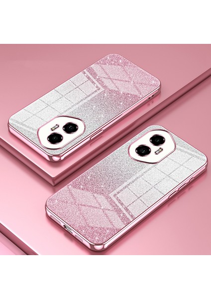 Honor 300 Kılıf Galvanik Degrade Parıltılı Tpu Telefon Kılıfı-Pembe (Yurt Dışından) fiyatları