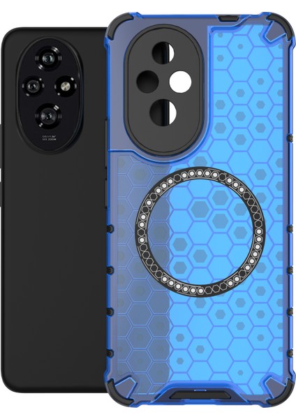 Honor 200 5g Manyetik Kılıf Tpu+Pc Telefon Kılıfı Petek Şekli-Mavi (Yurt Dışından) fırsatları