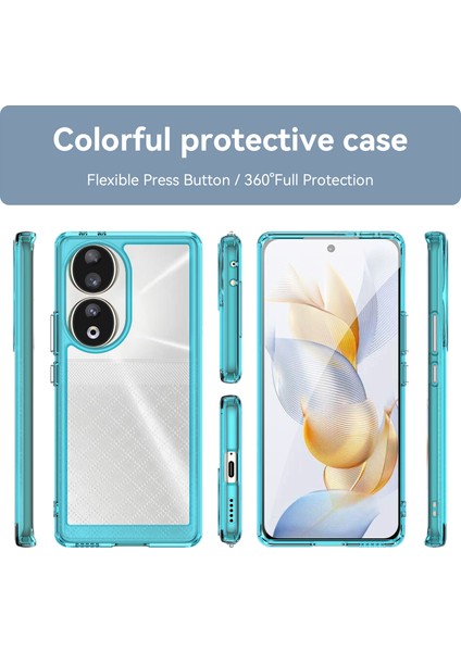Honor 90 Tpu+Akrilik Telefon Kılıfı Düşme Korumalı Arka Kapak-Şeffaf Mavi (Yurt Dışından) fiyatları
