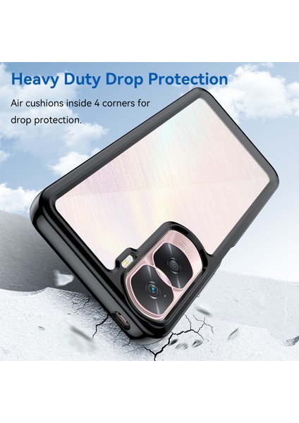 Honor 90 Lite 5G/X50I 5g Tpu+Akrilik Cep Telefonu Arka Kapağı Şeffaf Koruyucu Darbeye Dayanıklı Kılıf-Siyah (Yurt Dışından) fiyatları