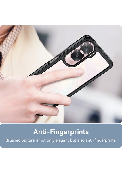 Honor 90 Lite 5G/X50I 5g Tpu+Akrilik Cep Telefonu Arka Kapağı Şeffaf Koruyucu Darbeye Dayanıklı Kılıf-Siyah (Yurt Dışından) fırsatları