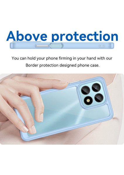 Honor X8A 4g Için Telefon Kılıfı, Akrilik + Tpu Cep Telefonu Kabuğu Koruyucu Kılıf-Mavi (Yurt Dışından) fırsatları