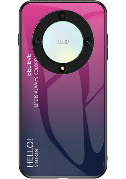 Honor X9A 5g Temperli Cam + Pc + Tpu Telefon Kılıfı Degrade Renkli Akıllı Telefon Kılıfı - Degrade Gül (Yurt Dışından)
