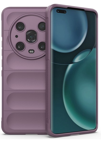 Honor Magic4 Pro 5g Anti-Drop Esnek Tpu Telefon Koruyucu Kılıf Anti-Çizilmez Akıllı Telefon Arka Kapağı-Açık Mor (Yurt Dışından)