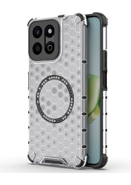 Honor Play 60 Plus 5g Kılıfı Magsafe Honeycomb Tasarım Tpu+Pc Telefon Kılıfı-Kırmızı ile Uyumlu (Yurt Dışından) fiyatları