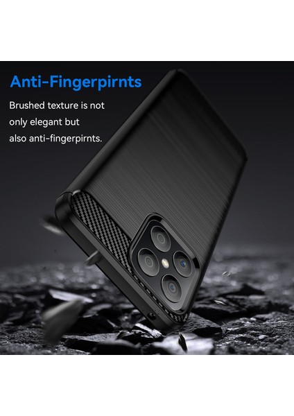 Honor X8 4g 4g Tpu Telefon Kılıfı Karbon Fiber Doku Fırçalanmış Darbeye Dayanıklı Kılıf Aşınmaya Dayanıklı Telefon Kılıfı-Siyah (Yurt Dışından) modelleri