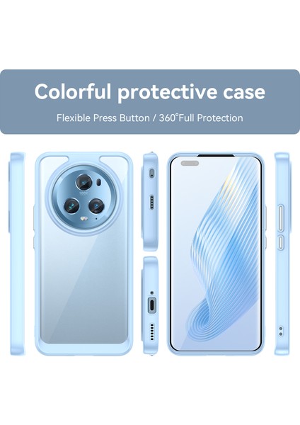 Honor Magic5 Pro Tpu+Akrilik Çizilmez Telefon Kılıfı Düşmeye Dayanıklı Arka Kapak-Mavi (Yurt Dışından) fiyatları