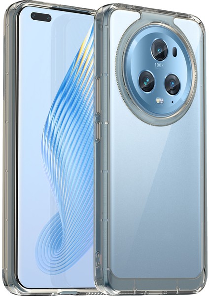 Honor Magic5 Pro Tpu+Akrilik Çizilmez Telefon Kılıfı Düşmeye Dayanıklı Arka Kapak-Şeffaf Gri (Yurt Dışından)