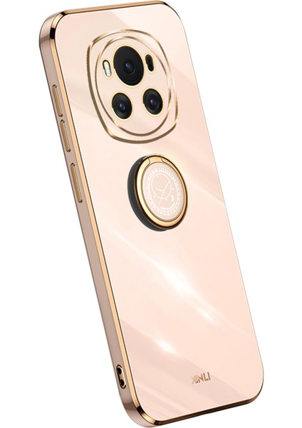 Xınlı For Honor Magic6 5g Tpu Kılıf Halka Kickstand Elektrokaplama Telefon Arka Koruyucu-Pembe (Yurt Dışından)