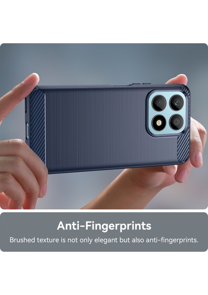 Honor X8A 4g Karbon Fiber Doku Fırçalanmış Tpu Telefon Kılıfı Düşmeye Karşı Cep Telefonu Kılıfı-Mavi (Yurt Dışından) fırsatları