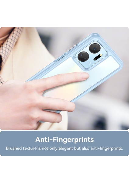 Honor X7A 5g Şeffaf Telefon Kılıfı Tpu+Akrilik Düşmeye Karşı Cep Telefonu Kılıfı-Mavi (Yurt Dışından) indirimleri