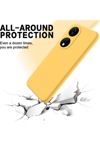 Honor Play 50 Plus 5G/X7B 4g/90 Akıllı Sıvı Silikon Kılıf Kayışlı Çizilmez Kapak-Sarı (Yurt Dışından) fiyatları