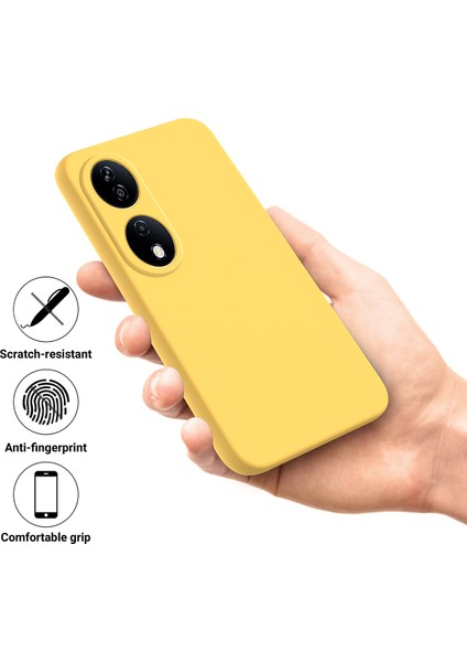 Honor Play 50 Plus 5G/X7B 4g/90 Akıllı Sıvı Silikon Kılıf Kayışlı Çizilmez Kapak-Sarı (Yurt Dışından) fırsatları