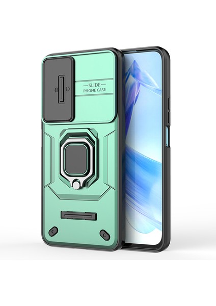 Honor 90 Lite 5G/X50I 5g Kılıf Pc+Tpu Kayar Kamera Kapağı Telefon Kılıfı Kickstand Ile-Yeşil (Yurt Dışından) fiyatları
