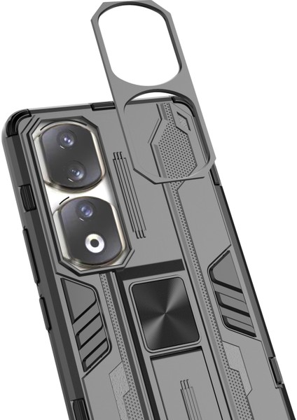 Honor 90 Pro Darbeye Dayanıklı Telefon Kılıfı Kickstand Sert Pc + Yumuşak Tpu Koruyucu Kılıf-Siyah (Yurt Dışından) modelleri