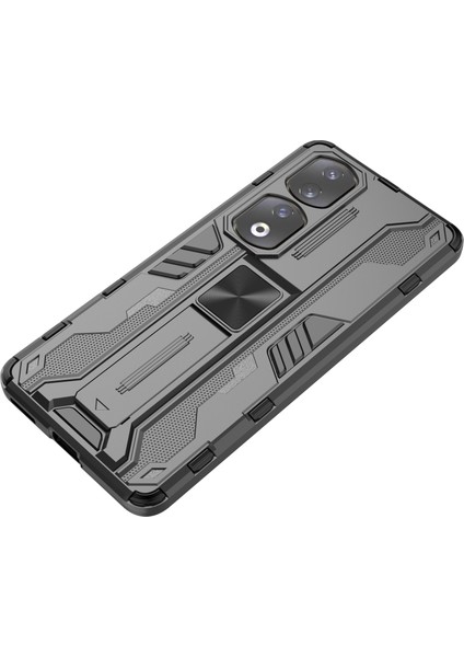 Honor 90 Pro Darbeye Dayanıklı Telefon Kılıfı Kickstand Sert Pc + Yumuşak Tpu Koruyucu Kılıf-Siyah (Yurt Dışından) indirimleri