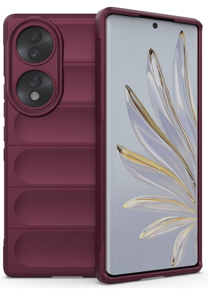 Honor 70 5g Yumuşak Tpu Telefon Kılıfı Darbe Emici Düşmeye Dayanıklı Cep Telefonu Kılıfı-Şarap Kırmızısı (Yurt Dışından)