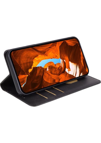 Honor X6B 4g Kılıf Güçlü Manyetik Pu Deri Telefon Kılıfı Dana Dokusu-Siyah (Yurt Dışından) modelleri