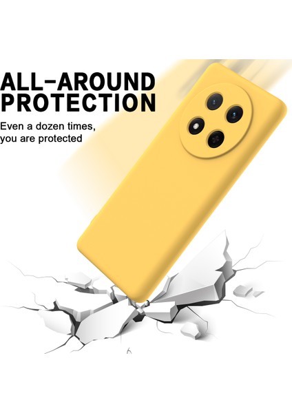 Honor Magic7 Lite 5G/X9C 5G/X60 Pro 5g Kılıf Sıvı Silikon Telefon Arka Kapağı El Kayışı Ile-Sarı (Yurt Dışından) indirimleri