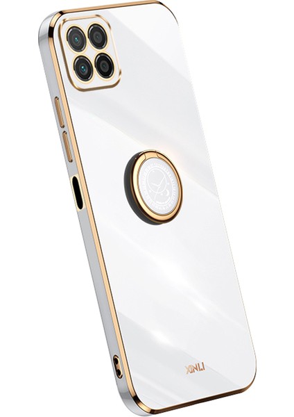 Xınlı For Honor X8 5g Tpu Kılıf Galvanik Kenar Destek Standı Koruyucu Kapak-Beyaz (Yurt Dışından)