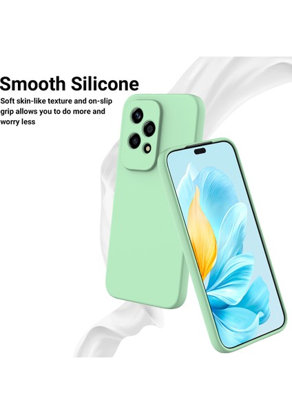 Honor 200 Lite Kılıf Askılı Sıvı Silikon Telefon Kılıfı Kamera Koruması-Yeşil (Yurt Dışından) modelleri