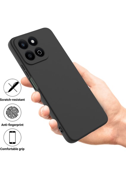 Honor X6B 5g/play 60 Plus 5g Sıvı Silikon Kılıf Telefon Arka Kapağı El Kayışı Ile-Siyah (Yurt Dışından) fiyatları