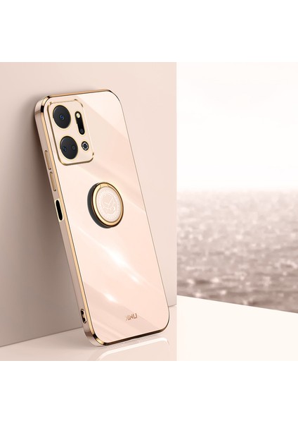 Xınlı For Honor X7A 5g Yüzük Tutucu Kickstand Yumuşak Tpu Kılıf Elektrokaplama Koruyucu Telefon Kılıfı-Pembe (Yurt Dışından) indirimleri