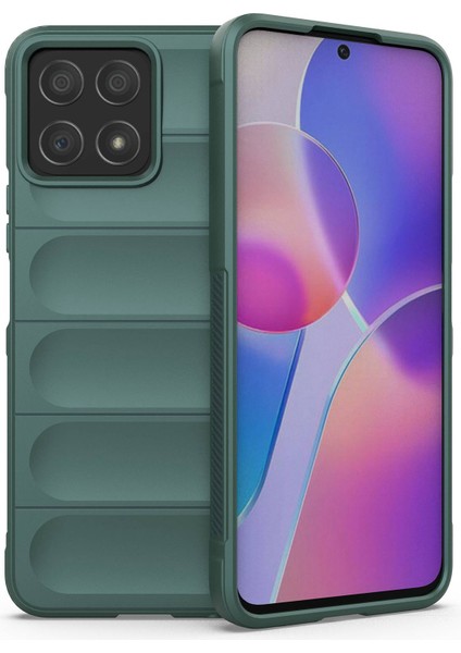 Honor X8 4G/X30I Sağlam Arka Kapak Düşmeye Esnek Tpu Telefon Kılıfı-Yeşil (Yurt Dışından)