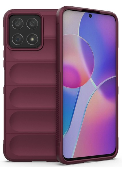 Honor X8 4G/X30I Sağlam Arka Kapak Düşmeye Esnek Tpu Telefon Kılıfı-Şarap Kırmızısı (Yurt Dışından)