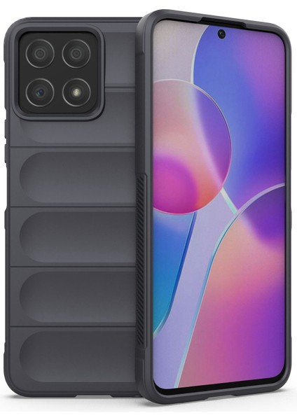 Honor X8 4G/X30I Sağlam Arka Kapak Düşmeye Esnek Tpu Telefon Kılıfı-Koyu Gri (Yurt Dışından)