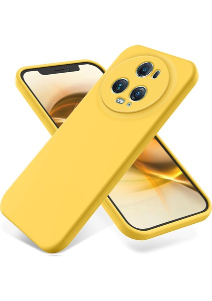 Honor Magic5 Pro Için Bilek Askısı Telefon Kılıfı, Sıvı Silikon Yumuşak Astarlı Kabuk Darbeye Dayanıklı Telefon Kılıfı-Sarı (Yurt Dışından) fiyatları