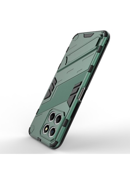 Honor X8 5g Için Kickstand Telefon Kılıfı, Sert Pc + Yumuşak Tpu Düşmeye Karşı Hibrit Koruyucu Kılıf-Yeşil (Yurt Dışından) indirimleri