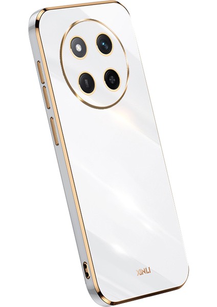 Xınlı For Honor X60 Pro 5g Kılıf Tpu Telefon Kılıfı Galvanik Çerçeveli-Beyaz (Yurt Dışından)