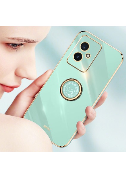 Xınlı For Honor 100 5g Tpu Galvanik Kaplama Halka Braket Telefon Kılıfı-Siyah (Yurt Dışından) modelleri
