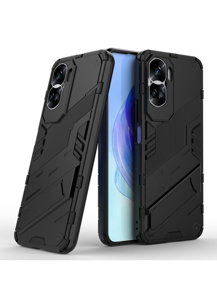Honor 90 Lite 5G/X50I 5g Düşme Korumalı Telefon Kılıfı Kickstand Pc+Tpu Arka Kapak-Siyah (Yurt Dışından) fiyatları