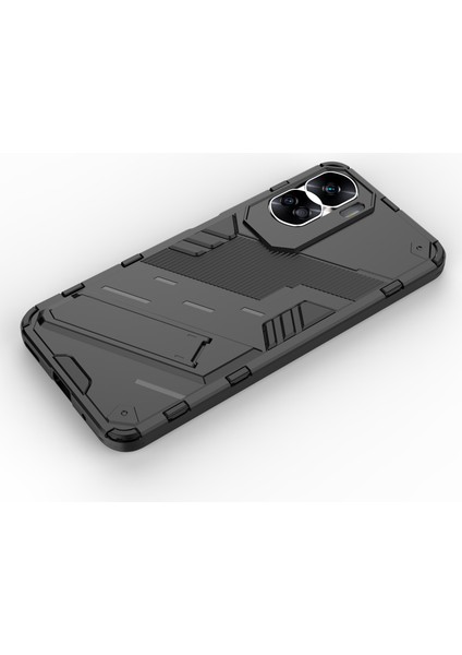 Honor 90 Lite 5G/X50I 5g Düşme Korumalı Telefon Kılıfı Kickstand Pc+Tpu Arka Kapak-Siyah (Yurt Dışından) fırsatları