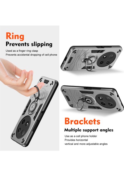 Honor X9C 5g/magic7 Lite 5g Kılıf Sürgülü Camshield Kickstand Pc+Tpu Telefon Kılıfı-Gri (Yurt Dışından) fiyatları