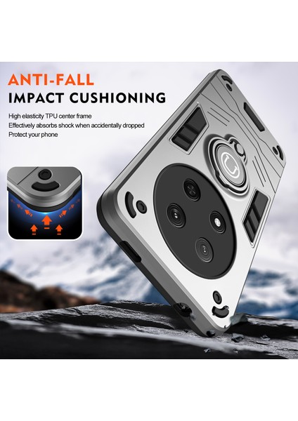 Honor X9C 5g/magic7 Lite 5g Kılıf Sürgülü Camshield Kickstand Pc+Tpu Telefon Kılıfı-Gri (Yurt Dışından) fırsatları