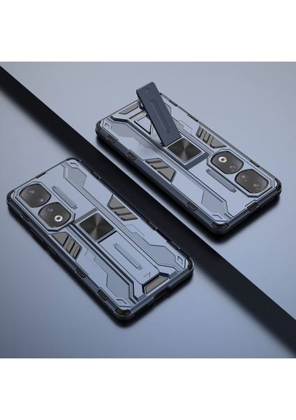 Honor 90 Pro Darbeye Dayanıklı Telefon Kılıfı Kickstand Sert Pc + Yumuşak Tpu Koruyucu Kılıf-Mavi (Yurt Dışından) fırsatları
