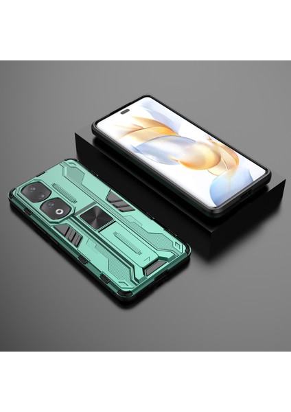Honor 90 Pro Darbeye Dayanıklı Telefon Kılıfı Kickstand Sert Pc + Yumuşak Tpu Koruyucu Kılıf-Yeşil (Yurt Dışından) modelleri