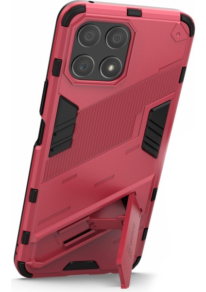 Honor X30I Için Düşmeye Karşı Destekli Ayak Fonksiyonlu Kombo Pc+Tpu Kılıf Çift Katmanlı Koruyucu Cep Telefonu Kabuğu-Gül (Yurt Dışından) fırsatları