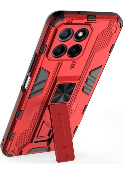 Honor X8 5g Kickstand Telefon Kılıfı Düşmeye Karşı Sert Pc Yumuşak Tpu Darbeye Dayanıklı Kapak-Kırmızı (Yurt Dışından) modelleri