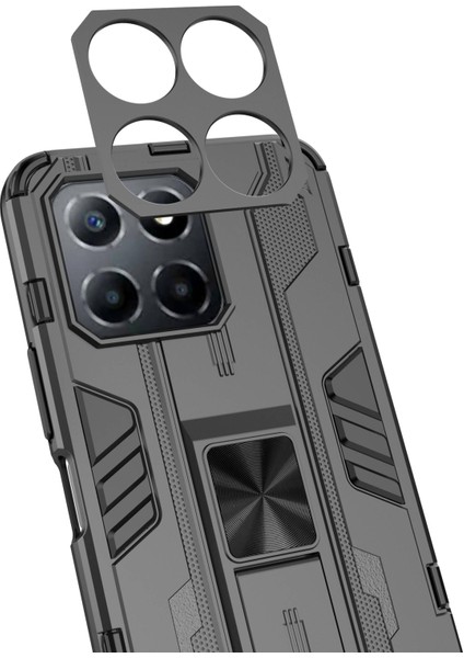 Honor X8 5g Kickstand Telefon Kılıfı Düşmeye Karşı Sert Pc Yumuşak Tpu Darbeye Dayanıklı Kapak-Kırmızı (Yurt Dışından) fırsatları