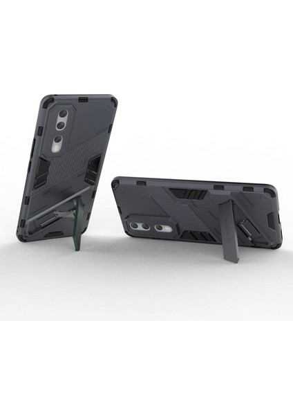 Honor 80 Pro 5g Için Düşmeye Lı Kickstand Telefon Kılıfı, Sert Pc Yumuşak Tpu Hibrit Kılıf-Gri (Yurt Dışından) modelleri