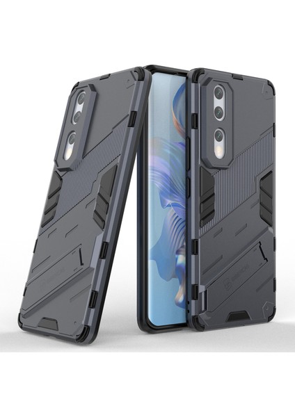 Honor 80 Pro 5g Için Düşmeye Lı Kickstand Telefon Kılıfı, Sert Pc Yumuşak Tpu Hibrit Kılıf-Gri (Yurt Dışından) fırsatları