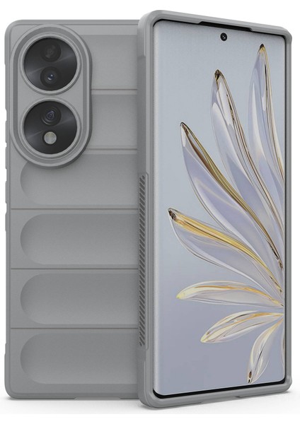 Honor 70 5g Yumuşak Tpu Telefon Kılıfı Darbe Emici Düşmeye Dayanıklı Cep Telefonu Kılıfı-Açık Gri (Yurt Dışından)