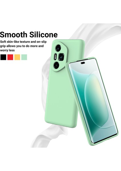 Honor 300 Ultra/honor 300 Pro Kılıf Sıvı Silikon Telefon Arka Kapağı El Kayışı Ile-Yeşil (Yurt Dışından) modelleri