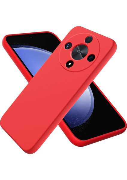 Honor Magic6 Lite 5G/X9B 5g Kılıf Parmak Izi Önleyici Sıvı Silikon Yumuşak Astar Akıllı Telefon Kılıfı-Kırmızı (Yurt Dışından) fiyatları