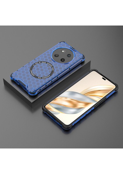 Honor X60 Pro 5g Kılıfı Magsafe Honeycomb Tasarım Tpu+Pc Telefon Kılıfı-Mavi ile Uyumlu (Yurt Dışından) fırsatları
